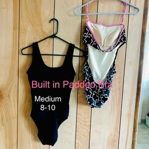 Catalina Black and White One Piece Swimsuit Classic Design Price includes 2 Suit